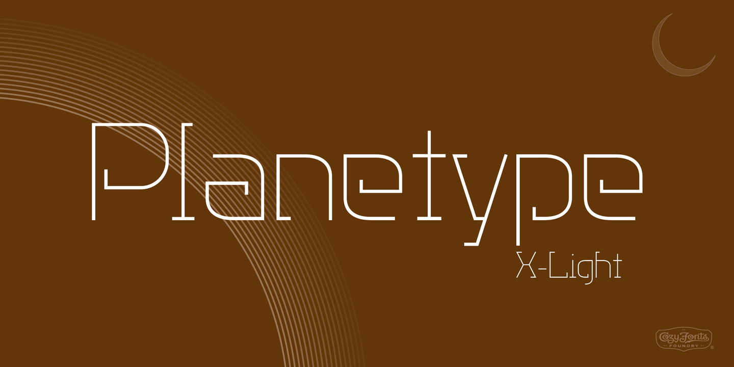 Beispiel einer Planetype Bold-Schriftart